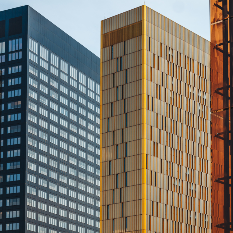 Modern buildings in Kirchberg